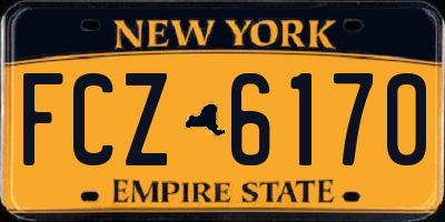 NY license plate FCZ6170