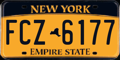 NY license plate FCZ6177