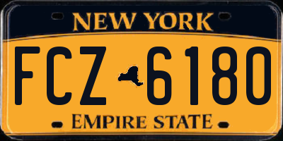 NY license plate FCZ6180