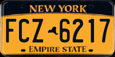 NY license plate FCZ6217