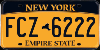 NY license plate FCZ6222