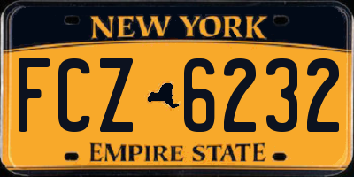 NY license plate FCZ6232
