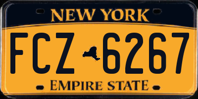 NY license plate FCZ6267