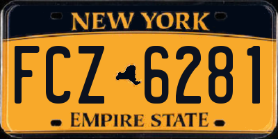 NY license plate FCZ6281