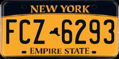 NY license plate FCZ6293