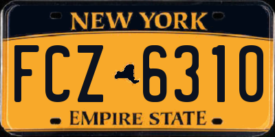 NY license plate FCZ6310