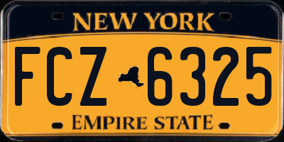 NY license plate FCZ6325