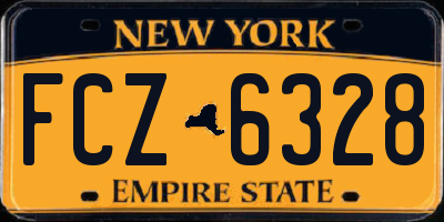 NY license plate FCZ6328