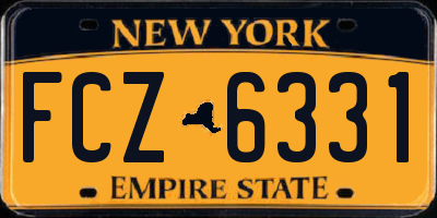 NY license plate FCZ6331