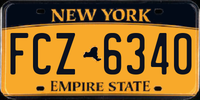 NY license plate FCZ6340