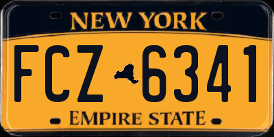 NY license plate FCZ6341