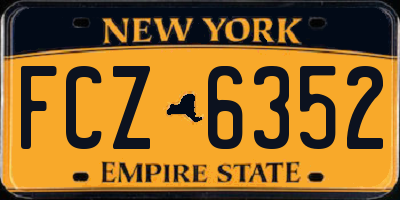 NY license plate FCZ6352