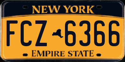 NY license plate FCZ6366