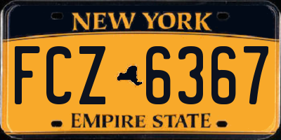 NY license plate FCZ6367