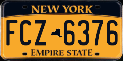 NY license plate FCZ6376