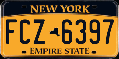 NY license plate FCZ6397