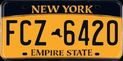 NY license plate FCZ6420