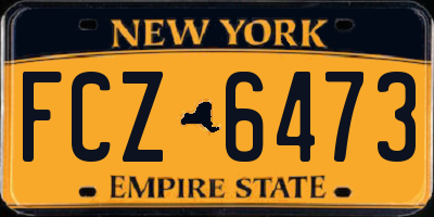 NY license plate FCZ6473