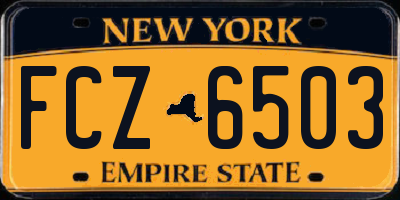 NY license plate FCZ6503