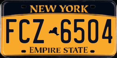 NY license plate FCZ6504
