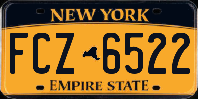 NY license plate FCZ6522