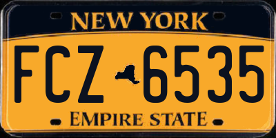 NY license plate FCZ6535
