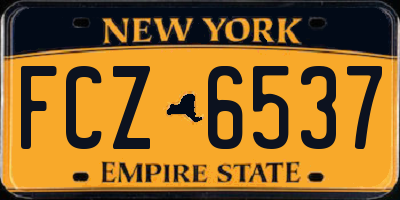 NY license plate FCZ6537