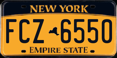 NY license plate FCZ6550