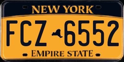 NY license plate FCZ6552