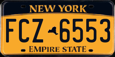 NY license plate FCZ6553