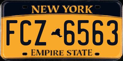 NY license plate FCZ6563