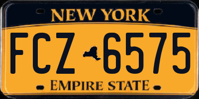 NY license plate FCZ6575