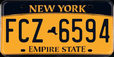 NY license plate FCZ6594