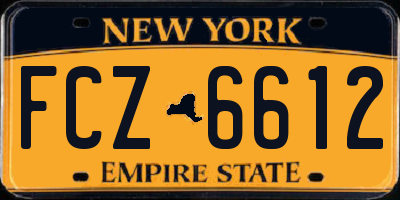 NY license plate FCZ6612
