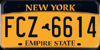 NY license plate FCZ6614