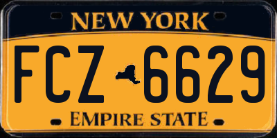 NY license plate FCZ6629