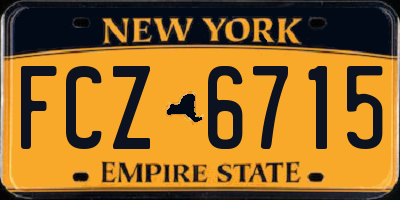 NY license plate FCZ6715