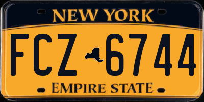 NY license plate FCZ6744