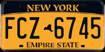 NY license plate FCZ6745