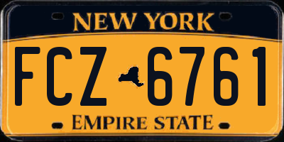 NY license plate FCZ6761