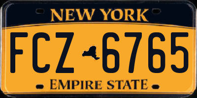NY license plate FCZ6765