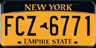 NY license plate FCZ6771
