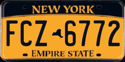 NY license plate FCZ6772