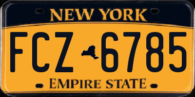 NY license plate FCZ6785