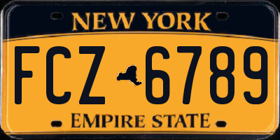 NY license plate FCZ6789