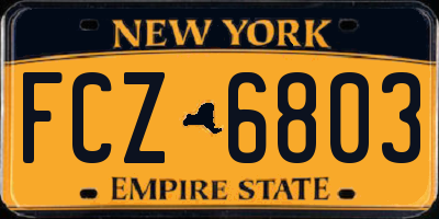 NY license plate FCZ6803