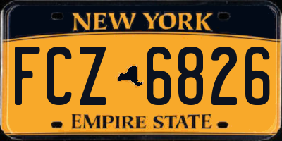 NY license plate FCZ6826