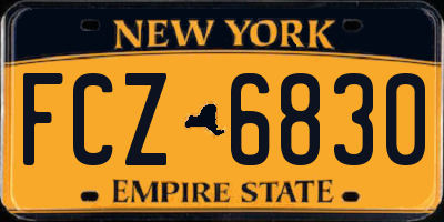 NY license plate FCZ6830