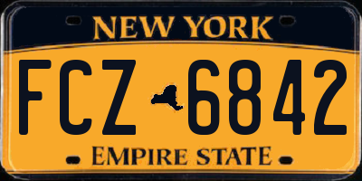 NY license plate FCZ6842