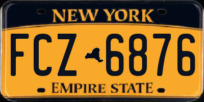 NY license plate FCZ6876
